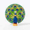 Ostheimer wooden toy Peacock with Tail Feathers Open | © Conscious Craft